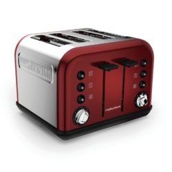 Morphy Richards 242030 Accents 4 Slice Toaster in Red